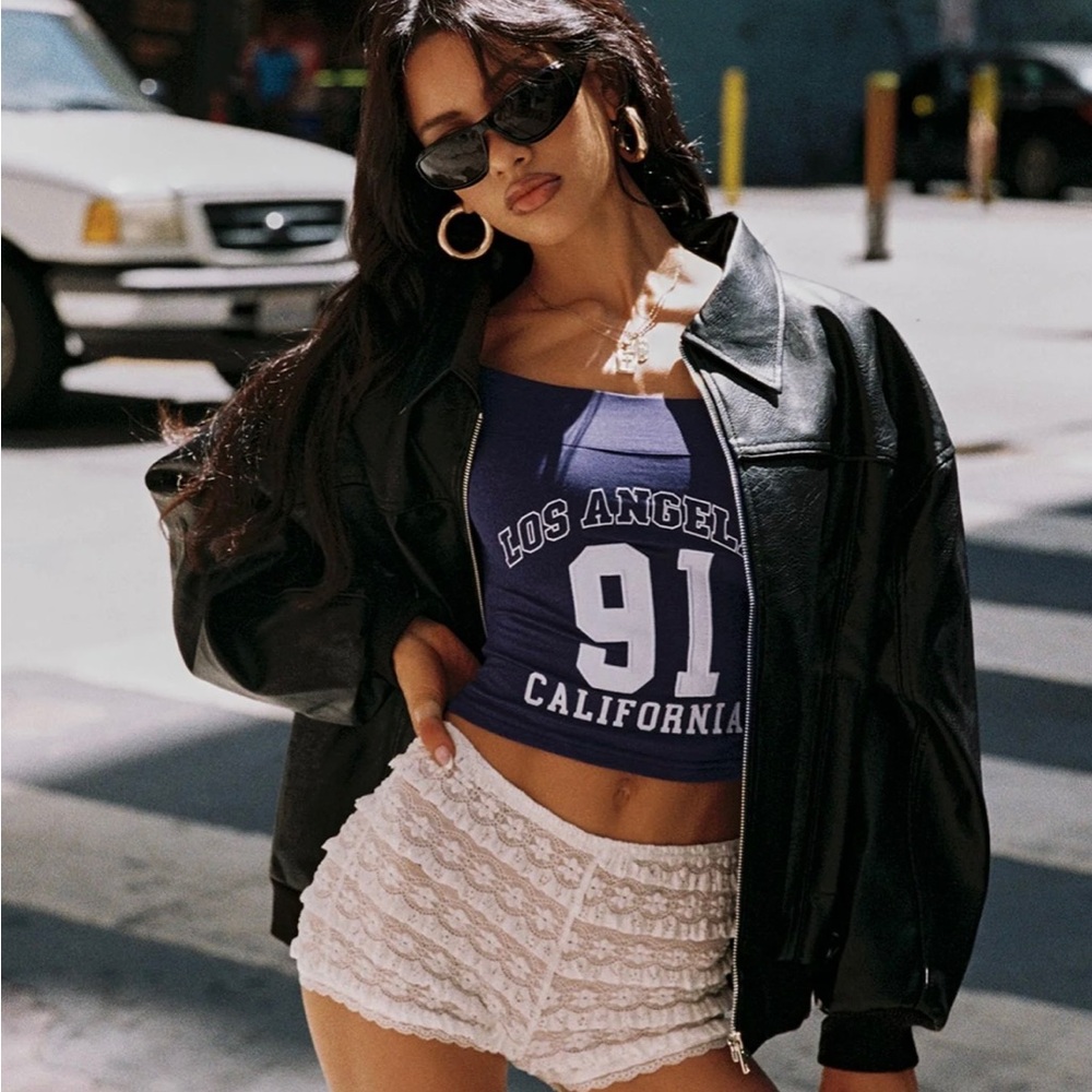 Goldsmith Faux Leather Bomber Jacket Princess Polly